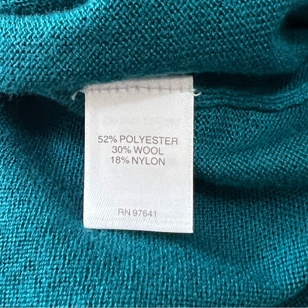 J.Jill Teal Wool Blend Cardigan Sweater - Picture 8 of 9